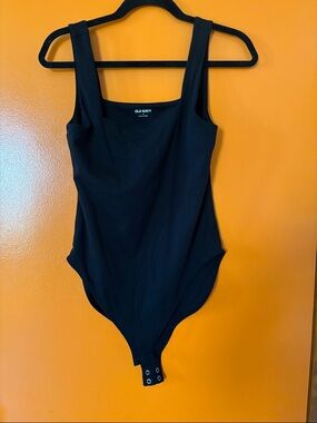 Old Navy Black Girls' Stretch Tank One-Piece Bodysuit
